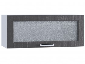 Шкаф верхний горизонтальный со стеклом 800, ШВГС 800 (Клен серый/корпус белый) в Солнечном - solnechnyj.katalogmebeli.com | фото