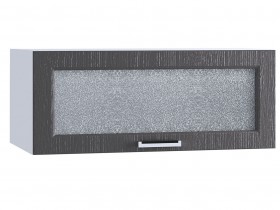 Шкаф верхний горизонтальный со стеклом 810, ШВГС 810 (Клен серый/корпус белый) в Солнечном - solnechnyj.katalogmebeli.com | фото