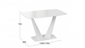 Стол раздвижной «Фабио» Тип 1 Белый в Солнечном - solnechnyj.katalogmebeli.com | фото 5