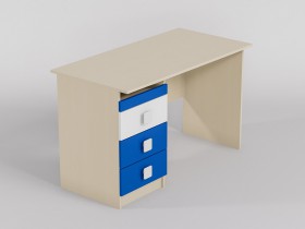 Стол (прямая столешница) Скай люкс (Синий/Белый/корпус Клен) в Солнечном - solnechnyj.katalogmebeli.com | фото