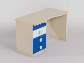 Стол (столешница с выемкой) Скай люкс (Синий/Белый/корпус Клен) в Солнечном - solnechnyj.katalogmebeli.com | фото