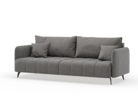 Валериан диван трёхместный прямой Стальной, ткань RICO FLEX 9292 в Солнечном - solnechnyj.katalogmebeli.com | фото