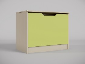 Ящик для игрушек Эппл (Зеленый/корпус Клен) в Солнечном - solnechnyj.katalogmebeli.com | фото