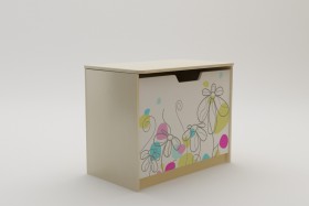 Ящик для игрушек Флёр (Белый/корпус Клен) в Солнечном - solnechnyj.katalogmebeli.com | фото