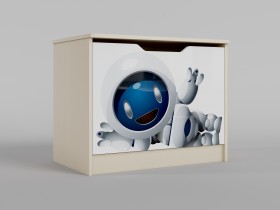 Ящик для игрушек Санни (Белый/корпус Клен) в Солнечном - solnechnyj.katalogmebeli.com | фото